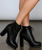 Take It On Lace-Up Booties