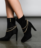 Stylish And Edgy Chain Link Booties