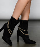 Stylish And Edgy Chain Link Booties