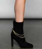 Stylish And Edgy Chain Link Booties