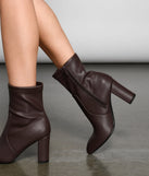 VIP List Faux Leather Booties