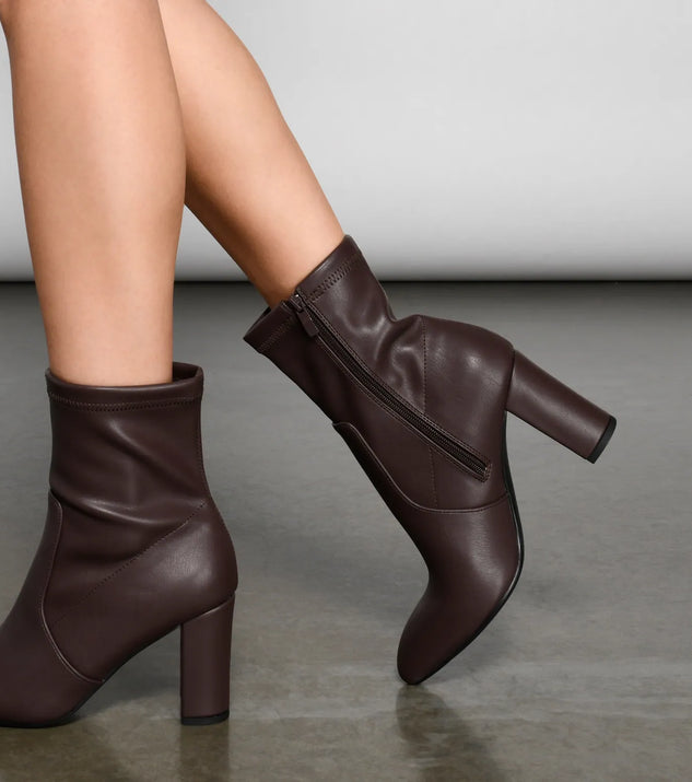 VIP List Faux Leather Booties