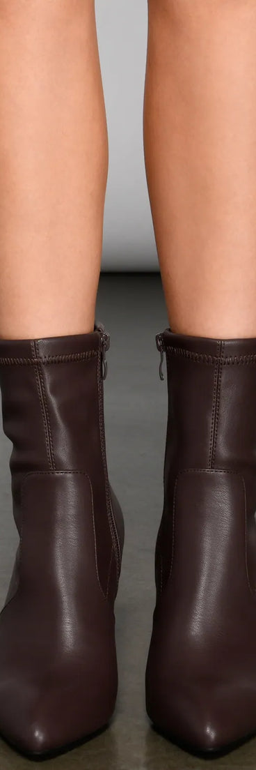 VIP List Faux Leather Booties