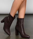 VIP List Faux Leather Booties