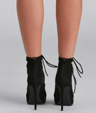 Chic Lace-Up Caged Stiletto Booties