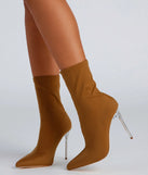 Chic In the Streets Pointed Toe Lucite Booties