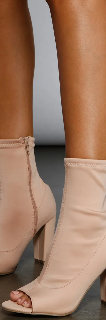 Major Style Moment Peep Toe Booties