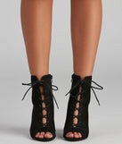 Perfect Peep Lace-Up Booties