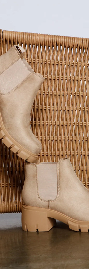Oh So Trendy Lug Sole Booties