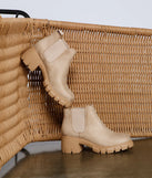 Oh So Trendy Lug Sole Booties