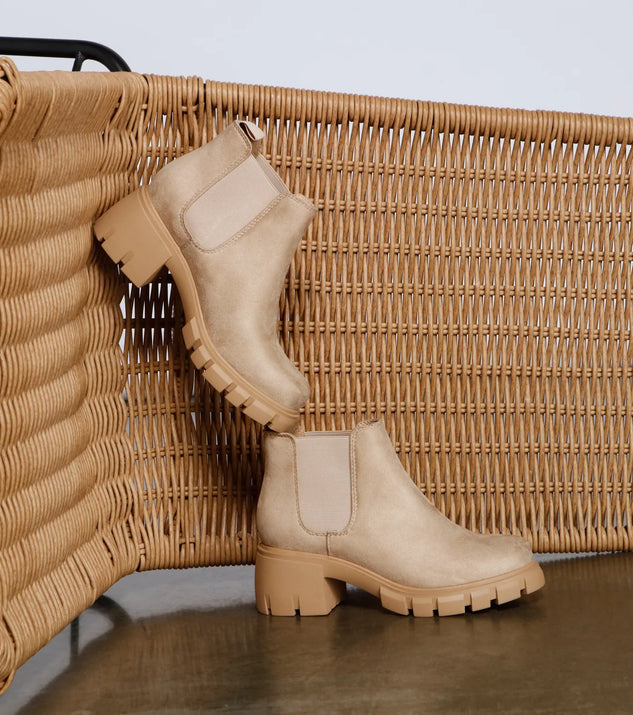 Oh So Trendy Lug Sole Booties