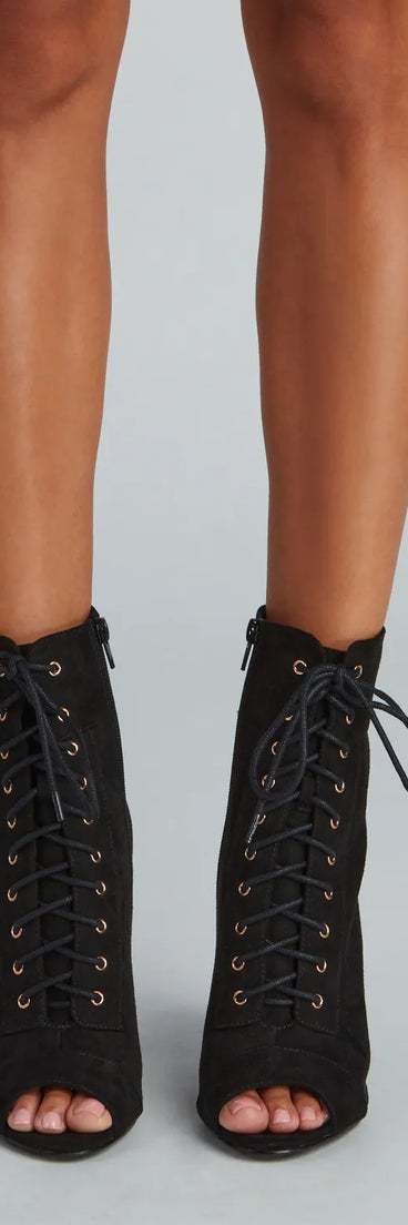 It Girl Lace-Up Booties