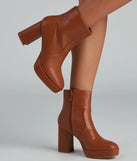 On The Go Block Heel Platform Booties