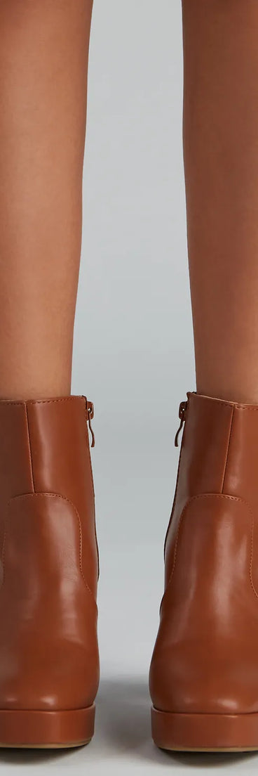 On The Go Block Heel Platform Booties