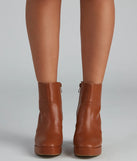 On The Go Block Heel Platform Booties