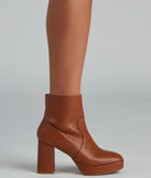 On The Go Block Heel Platform Booties