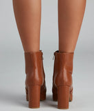 On The Go Block Heel Platform Booties