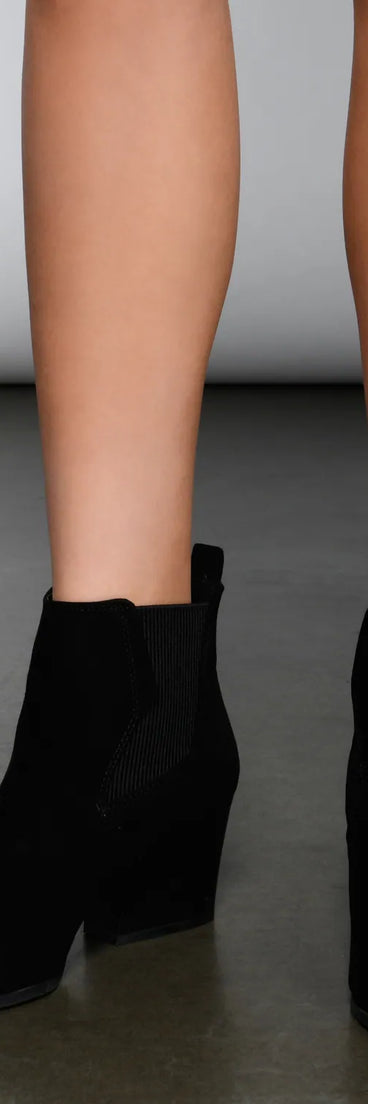 Step It Up Faux Suede Booties