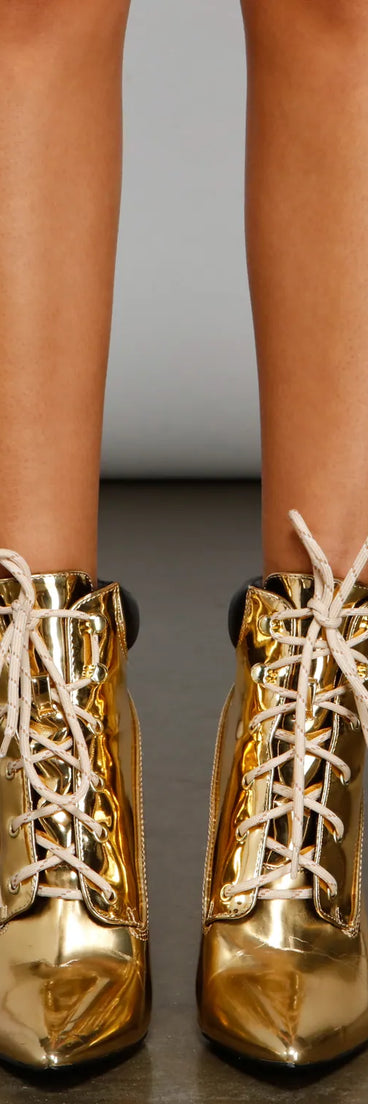 Futuristic Glamour Chrome Booties