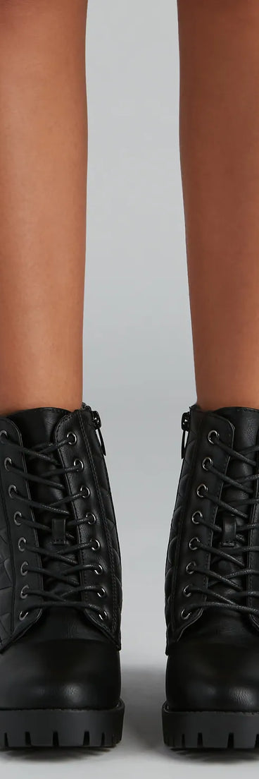 Everyday Edgy Lace-Up Booties