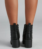 Everyday Edgy Lace-Up Booties