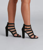 Strapped For Style Caged Block Heels