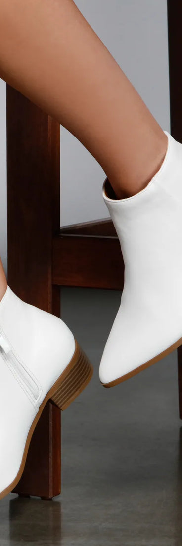 Simple And Elevated Faux Leather Booties