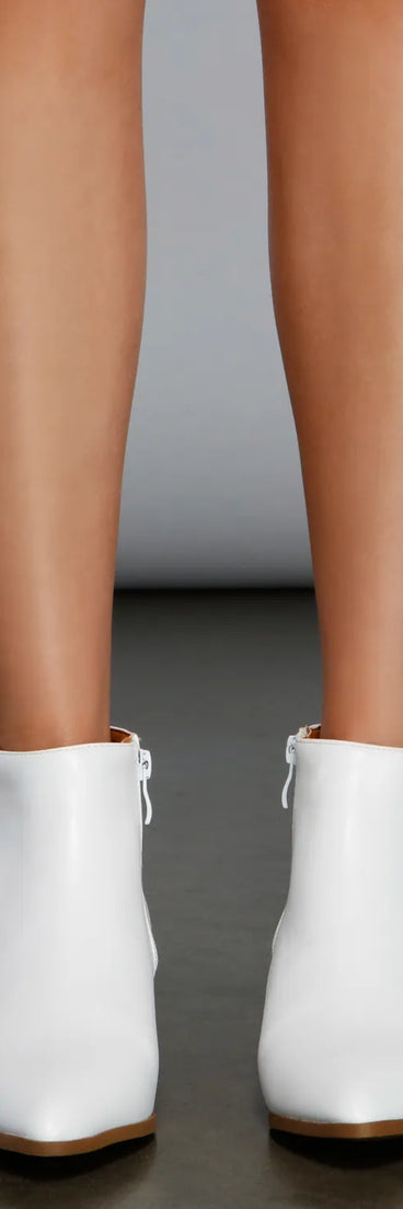 Simple And Elevated Faux Leather Booties