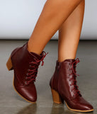 Cozy Cutie Lace-Up Block Heel Booties