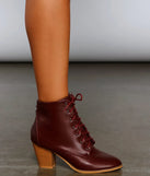 Cozy Cutie Lace-Up Block Heel Booties