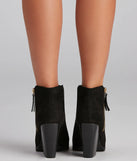 Peep Your Business Stacked Heel Booties