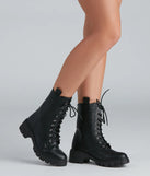 Cool Combat PU Lug Boots