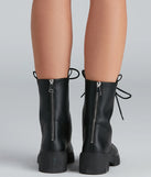 Cool Combat PU Lug Boots