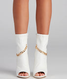 Fab Chain-link Faux Leather Booties