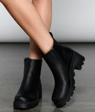 Edgy Glam Lug Sole Ankle Booties