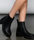 Edgy Glam Lug Sole Ankle Booties