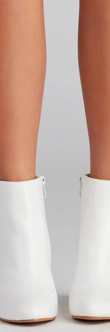 Style Goals Faux Leather Almond Toe Booties