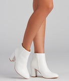 Style Goals Faux Leather Almond Toe Booties