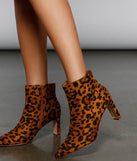 Purrfect Look Leopard Print Booties