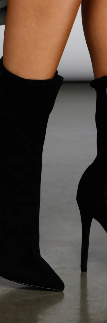 Luxe Feels Faux Suede Stiletto Booties