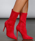 Luxe Feels Faux Suede Stiletto Booties