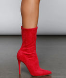 Luxe Feels Faux Suede Stiletto Booties