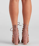 Strapped In Nubuck Lace-Up Booties