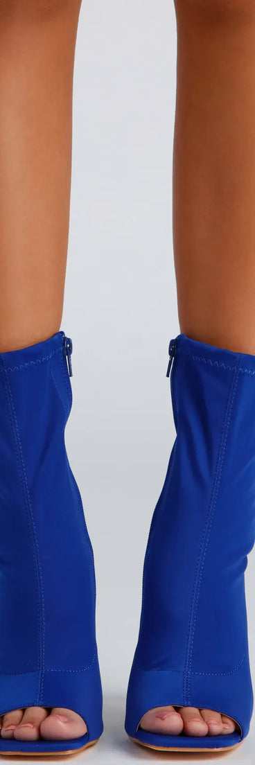 Peep Show Stiletto Booties