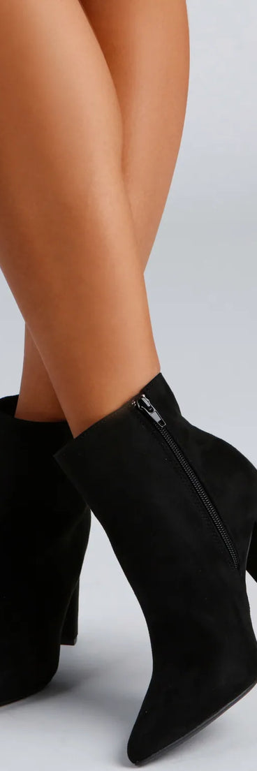Perfect Point Faux Suede Booties