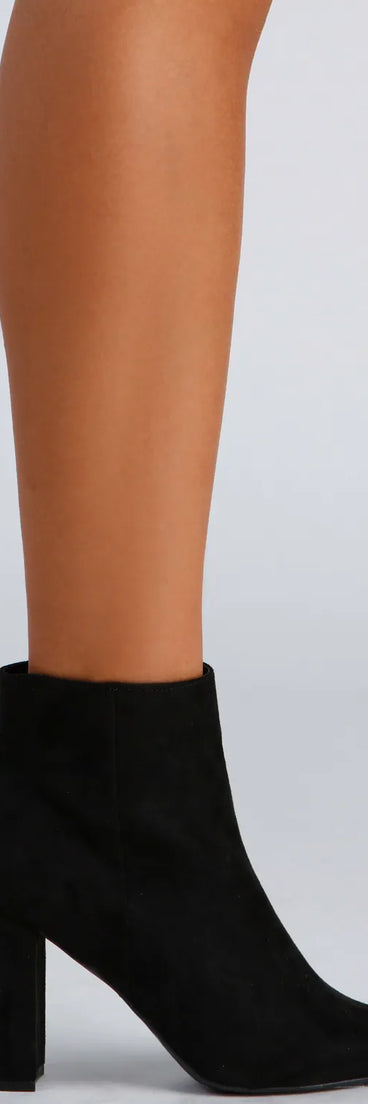 Perfect Point Faux Suede Booties