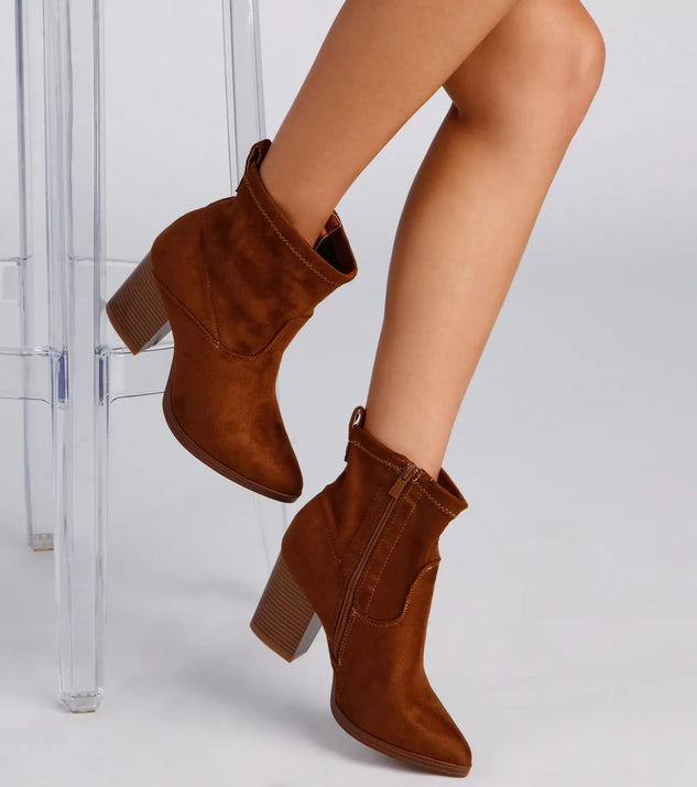 Chic Strut Pointed Toe Booties