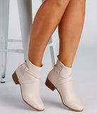 Buckle Up Stacked Heel Ankle Booties