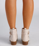 Buckle Up Stacked Heel Ankle Booties