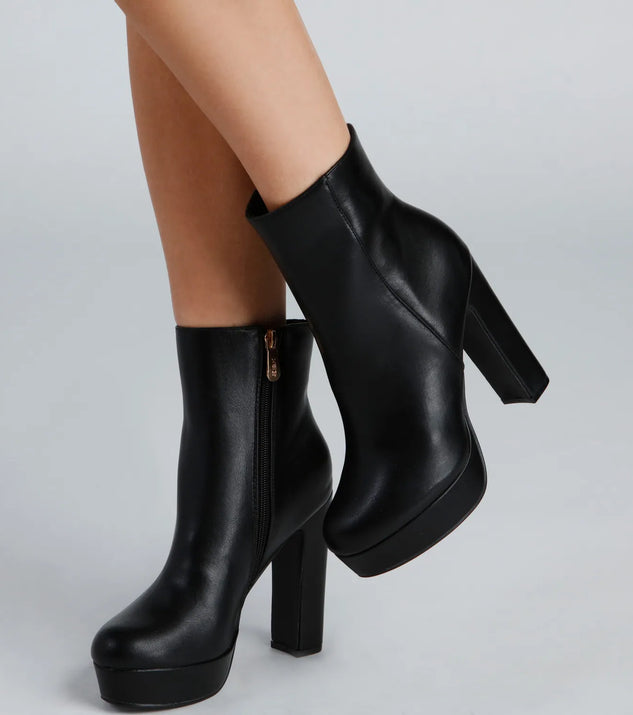 Girly-Grudge Platform Booties